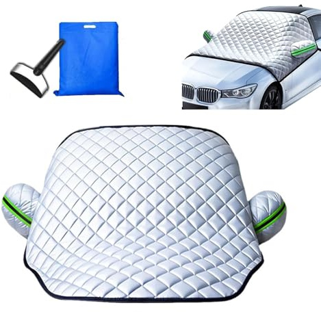 Generisch Frontscheibenabdeckung Winter für VW Tiguan SUV (2016-2025), Auto Scheibenfrostschutz Abdeckung, Enteisungsbeständig, Staubdicht, Sonnendicht und Schneedicht (Silber)