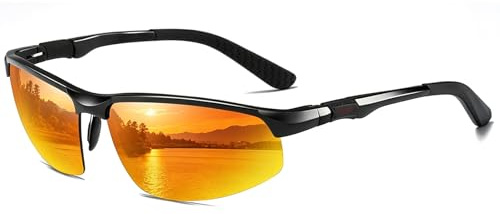 Zeniiv Polarised Sports Sunglasses for Men Women, UV400 Protection Cycling Glasses Wrap Around, Lightweight Anti-Glare Glasses for Running Golf
