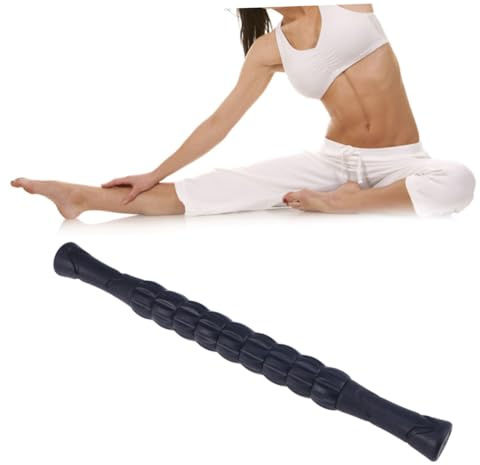 Anneome Barra de Masaje Muscular Negra Bolas Redondas Palo de Masaje Ergonómico para Liberación y Alivio de Músculos Doloridos Adecuado para Fisioterapia y Recuperación Rápida