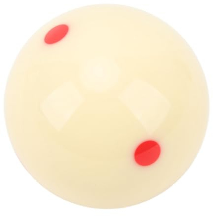 Sonew Professionelles 57-mm-Billard in Weiß mit 6 Roten Punkten – Scratch für Billard-Tischspiele