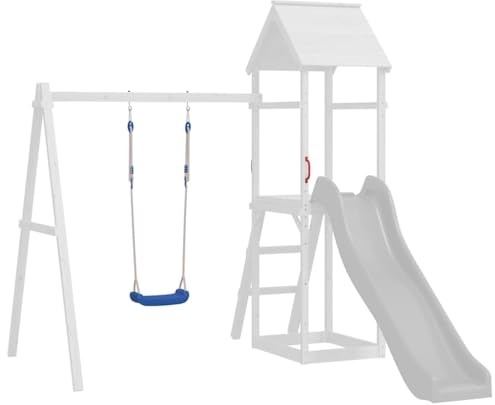 YunCangg gungstolar med linor, 2 stycken blå 37 x 15 cm polyeten, justerbar höjd, robust trädgårdsleksak för lekplats, klätterställning, rutschkana och utomhusanvändning