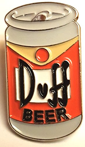 Anstecknadel aus emailliertem Metall, Duff Beer Can Homer Bart (Simpsons TV Cartoon), 25 x 13 mm