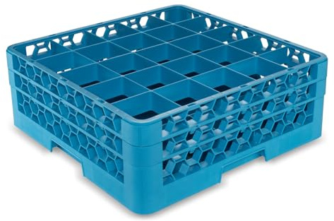 Carlisle Commercial Dishwasher Glass Rack, 25 Compartments, 2 Extenders