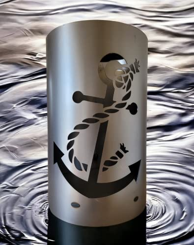 Cesto de fuego con diseño de ancla