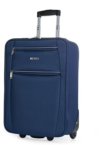 Vagn resväska, 50 cm, stuga, EVA polyester. Handbagage. Halvstyv, motstånds