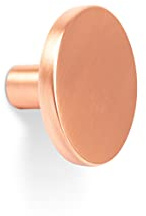 Gedotec pomolo per mobili antico | pomolo per armadi in rame spazzolato | COMO | pomolo per porte in metallo rotondo | pomolo per cassetti Ø 26 mm | pomolo per cassettiere per armadi e porte da cuci