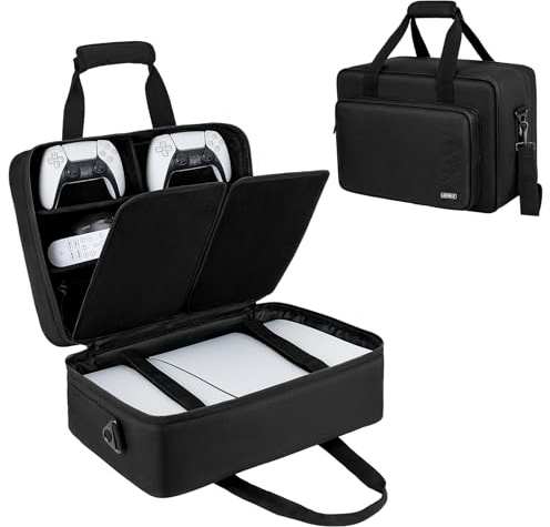 LEFOR·Z Tasche für PlayStation 5, Tragetasche für PS5 Gaming Konsolen,Konsolentasche Kompatibel mit PlayStation 5 Controller/PS5 Disk/Digital Edition und Zubehör
