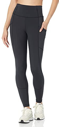 Amazon Essentials Damen Active Sculpt Workout Leggings in voller Länge mit hohem Bund und Taschen (in Übergröße erhältlich), Schwarz, M