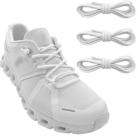NDTEZUGT 3 Paar 110cm Länge Gummi Elastische Schnürsenkel Ohne Binden, Dünn Rund Flexible Schuhbänder No-tie Shoe Laces