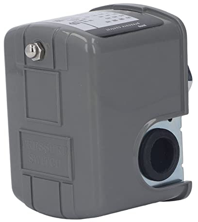 Omabeta Wasserdruckschalter, 3/8 Zoll NPT Innengewinde, geschützter 220 VAC stabiler, Einstellbarer Brunnenpumpen Druckschalter, energiesparend, 0, 14 0, 28 MPa für Zuhause
