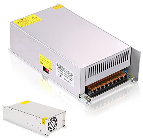 DC 24V 50A 1200W Fuente de alimentación 220V CA a CC 24V Fuente alimentación transformador 24V 1200W para LDE lámpara cabrestante LCD Monitor CCTV cámara de seguridad Car Stereo | 50 A 1200 W Transformador Industrial Adaptador para Tira de Luz LED de 24 V CCTV Cámara Sistema de Seguridad Radio
