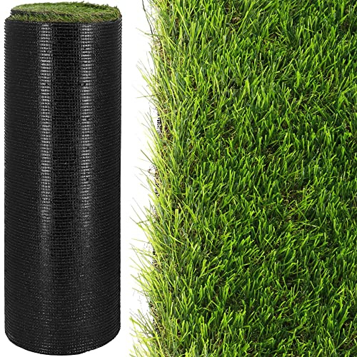 SPRINGOS Kunstrasen 1x4 m Rasenteppich für Balkon Terrasse Garten Grüne Wetterfeste Rasenmatte UV-beständig Pflegeleicht Draußen für Dekoration und Bodenbelag