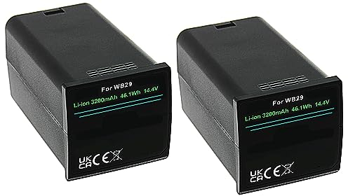 2er-Set Akku für Godox AD200 / AD200 PRO kompatibel mit WB29 (3200mAh) für Godox AD200 Pro / AD200 / AD300 Pro Studioblitz