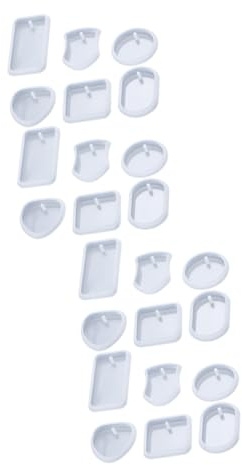 EXCEART 24piezas Moldes De Silicona Para Resina Epóxica De Moldes De Para Colgantes y Decoraciones Para Manualidades y Accesorios De