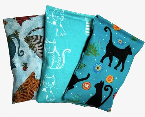 Johnson Pet Products Crazy Cat 3 Pack Catnip Pillow Sacks - Made in The USA (Blue)