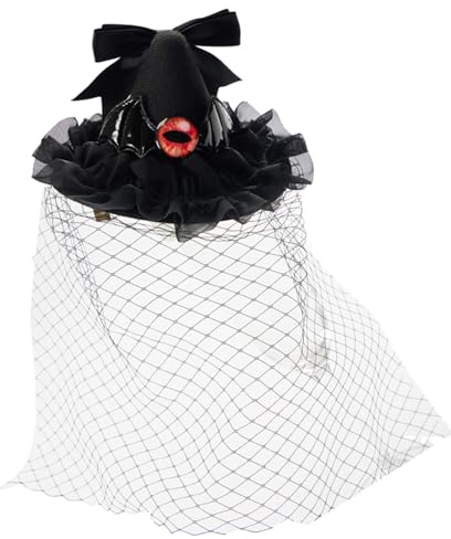 Gothic Mädchen Haarspange mit Auge und Schleier, dekorativer Fascinator, Hut, Haarspange, Gothic-Haarspange zum Fotografieren für Frauen, Braut-Haarspange, Braut-Haarspange für Halloween, Party