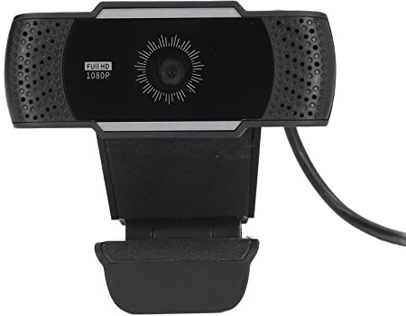 YWBL-WH Webcam USB, Webcam Stereo USB 1080P Fotocamera per Computer Full HD da Ufficio con Clip Ruotabile, Webcam