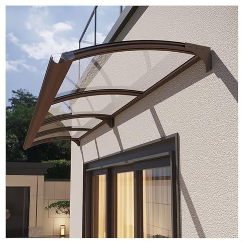 Wetterfeste Türvordach,Pultbogenvordach,Türvordach,Überdachung Haustür aus Aluminium und Polycarbonat,UV-Schutz Vordach Haustür Überdachung,Schlagfest Haustürvordach(80x120cm/32x47in)