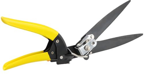 Rasenkantenschere mit 90° drehbarem Schneidekopf – Robuste Grasschere (330 mm) mit Edelstahlklingen (200 mm) und Ergo-Griffen – Manuelle Rasenschere für exakte Rasenkantenpflege