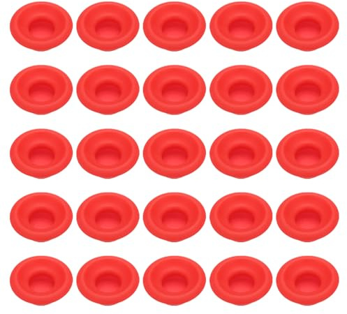 QUARKZMAN 25 Pcs Silicone Caoutchouc Joints Rondelle, Haut Pression Étanche Bière Bouteille Joint Sceaux Haut Rondelles pour Swing Flip Bière Bouteille, Rouge