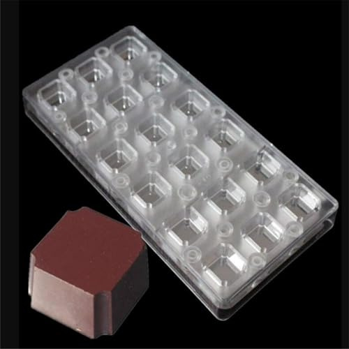 18 Grid Chocolate Moulds,Transparent Polycarbonate Chocolate Mold,3D Chocolate Transfer Magnetic Mould,Candy Baking Mould Bakery Tools Tray Chocolate Shape Bakeware (Square)
