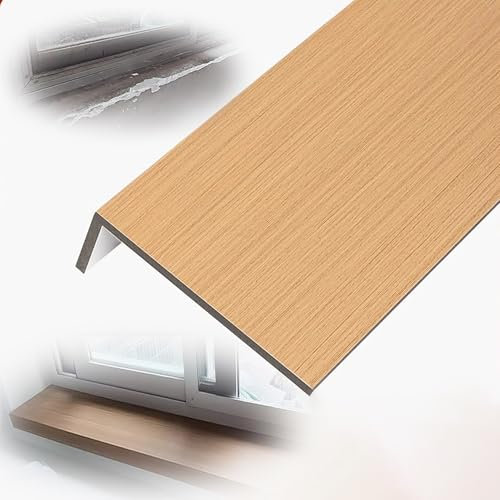 Wood Grain Window Sill Cover Extension Capping Waterproof and Durable Home Windowsill Board for House Decoration 50x18cm (19.6x7in)