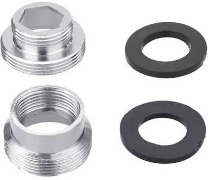 2 adaptadores de grifo de 22 mm a 16 mm, conector de repuesto para grifo de cocina, baño, fregadero