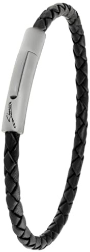 Simaru Premium Lederarmband Made in Germany für Damen & Herren, Unisex Echtleder Armband geflochten mit Edelstahl Hakenverschluss, hautfreundlich
