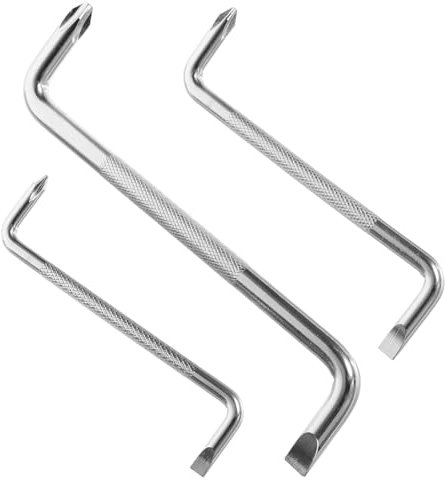 Mipcase 3 Pezzi Cacciaviti Angolari Offset Cacciavite Testa Doppia con per Spazi Ristetti Ergonomico e Resistente Al Carbonio per Riparazioni Elettroniche e