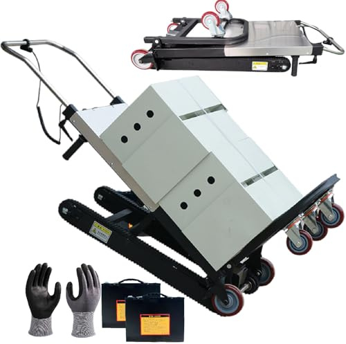 Carrello Saliscale Elettrico Potenziato 500w/850w - Carrello Per Impieghi Gravosi Da 220/300 Kg Con Maniglia Estensibile, Batteria Rimovibile Da 48 V E Ruote Girevoli A 360° 850w(2batteries)