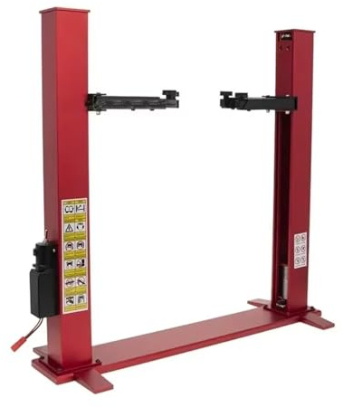 Für 1/14 1/10 1/8 1/6 RC Auto Zwei-Säulen-Hebebühne Garage Szenen Automatische Hebebühne Dual Motor Gantry Serie RC Zubehör(Red)