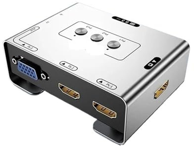 Switch KVM VGA a VGA 2x1 1080P 60Hz Compatibilità estesa(Blauw)