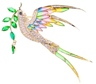 KUOHU Broche, Broches for Femmes, Retour d'hirondelle, Branches de Saule, Vêtements, Épingles, Robes Tailleur, Accessoires for Cheongsam