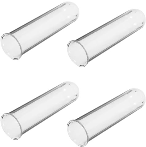 CHILDWEET Ensemble de 4 Vases Hydroponiques en Verre Surface Lisse et Polie, Tubes à Fleurs Polyvalents pour Propagation de Plantes et Décoration Élégante