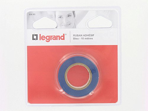 Legrand LEG93093 - Cinta aislante (PVC, 15 x 10 mm), color azul