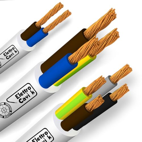 ELETTROCAVI K - CAVO ELETTRICO H05VV-F 2x1,5 mm² BIANCO BIPOLARE 2 POLI SIMILGOMMA GOMMATO FLESSIBILE CPR ECA IMQ PROFESSIONALE MADE IN ITALY 100 METRI
