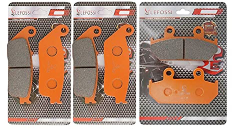 LE LEFOSSI moto Fibre de Carbone Plaquettes de Frein Avant et Arrière Pour Compatible avec Suzuki Brake Pads AN 650 Burgman Executive/Skywave 2003-2014 FA142F FA412R