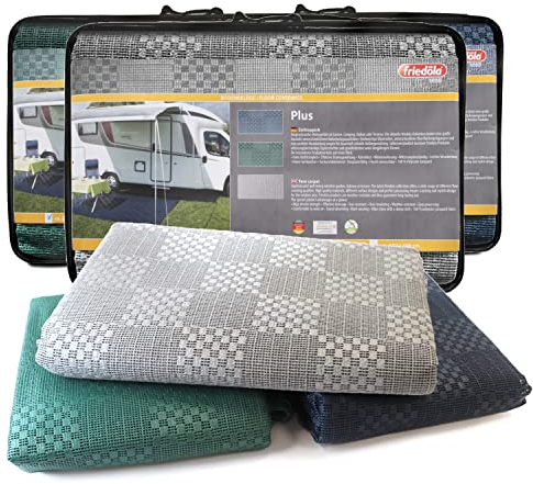Primaflor Vorzeltteppich - Plus, Grau, 2,50m x 3,00m, Viele Größen und Farben, Wasserdurchlässiger, Atmungsaktiver Zeltboden inkl. Tragetasche, Outdoor Teppich für Camping, Wohnmobil Bodenmatte