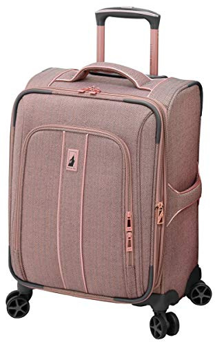 London Fog Newcastle 28 8-Wheel Spinner, Rose Charcoal Herringbone