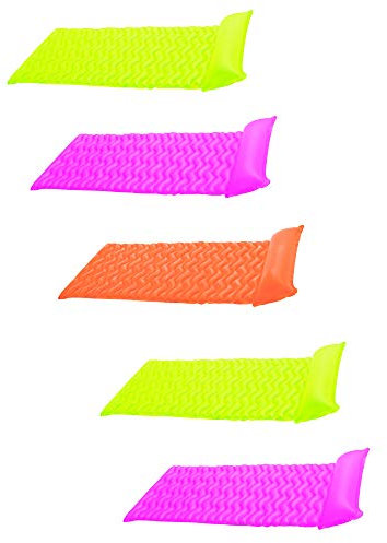 Intex Tote 'N Float - Materassino galleggiante per piscina, con poggiatesta (confezione da 5)