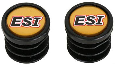 ESI Bar Plugs, Silicone, Black, 2 Pack, MTB Bar End, Made in USA