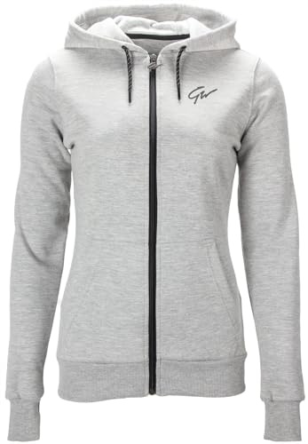 Gorilla Wear Pixley Zipped Hoodie - schwarz - leicht funktionell Oberteil Pullover mit Logo Reissverschluss zum Sport Alltag Freizeit Workout Training bequem atmungsaktiv aus Baumwolle Polyester