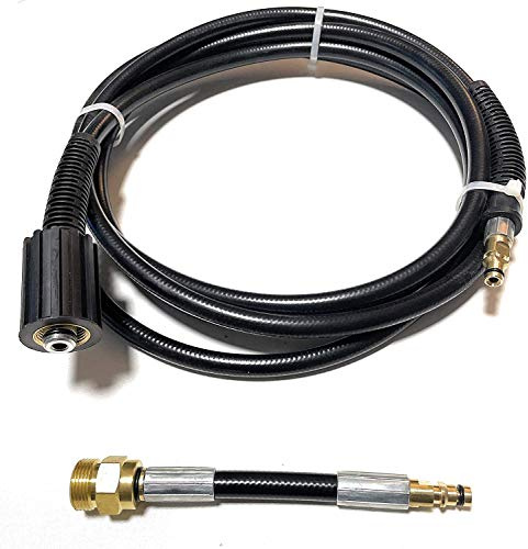 M&M Smartek Hochdruckschlauch 10m Quick Connect auf M22 für Kärcher | Der aufschraubbare Adapter verbindet M22-Innengewinde mit dem Quick-Connect-System; Montage ohne Werkzeug an Kärcher K2-K7.