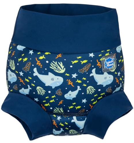 Splash About Happy Nappy Swim Diaper, Shark Reef, 12-24 Months