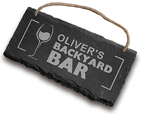 Garden Bar Sign Slate Sign Outside Bar Sign Bar Decorations Man Cave Accessories Shed Sign Personalised Home Bar Bar Gift Pub Sign House Plaque Garden Gift Idea (Design 2)