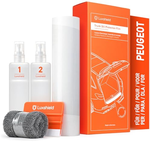 Luxshield Ladekantenschutz Folie für Peugeot 208 II I 2019-2026 - Stoßstangenschutz, Kratzschutz, Lackschutzfolie - Transparent