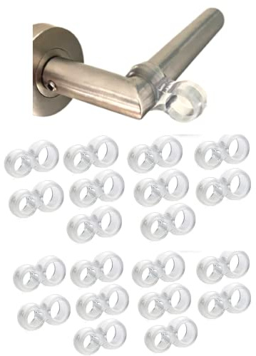 HOPS Türpuffer - Set mit 5 Größen (10, 15, 20 mm), transparenter Türgriffschutz
