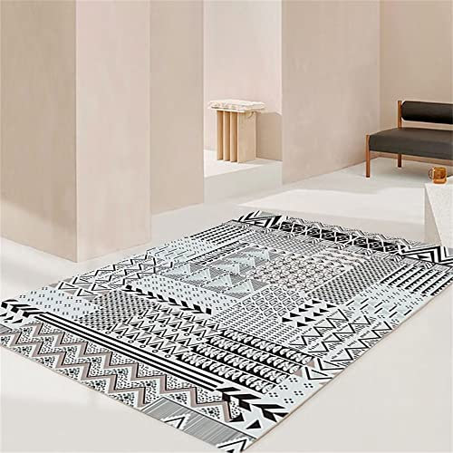Kunsen cheap online carpets Geometric bar pattern modern rug anti slip mat black Low pile carpet outdoor patio rug200X250CM