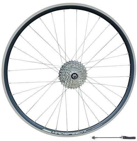 QR 29 (ETRTO 622x19) MTB Mountain Bike REAR Wheel + 9 speed Freewheel (11-32t) - Rim & Disc Brake Compatible - Sealed Bearing (6 Bolt) Disc Brake Hub (Very Smooth hub) - Double Wall – 32x Spokes