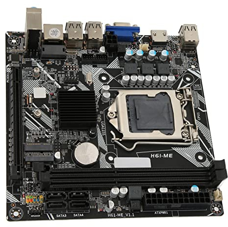 H61 ME ITX Motherboard, LGA 1155 Unterstützung NVME M.2 WiFi M.2 BT VGA HD USB x10 Computer Mining